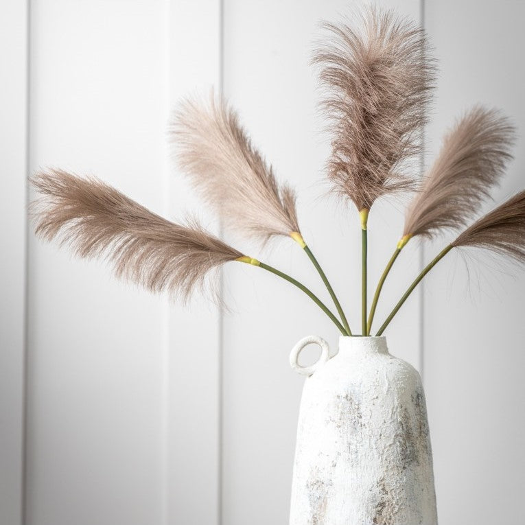 Set of 5 Soft Artificial Goma Feather Stems (Available in 3 Colors)