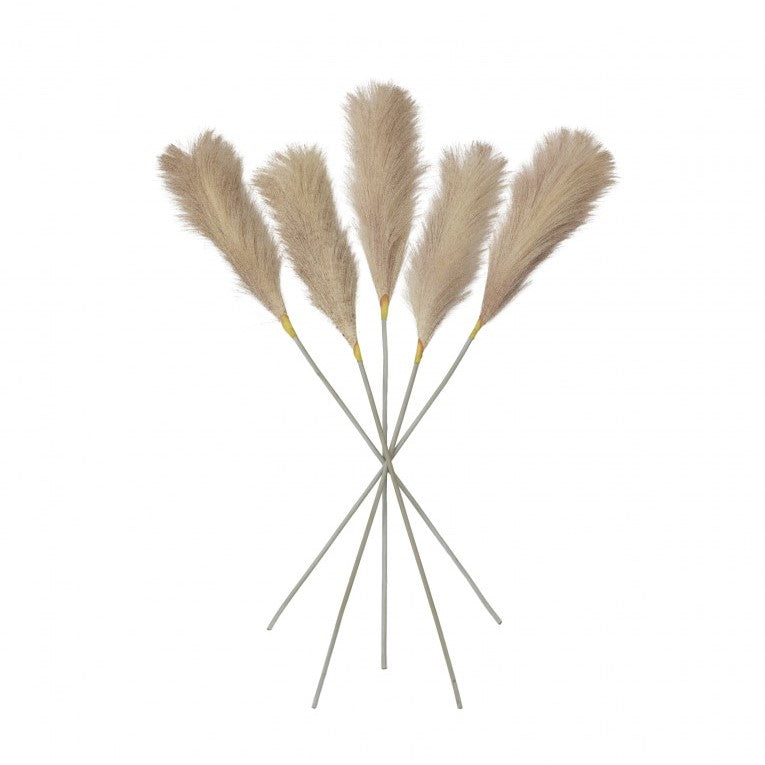 Set of 5 Soft Artificial Goma Feather Stems (Available in 3 Colors)