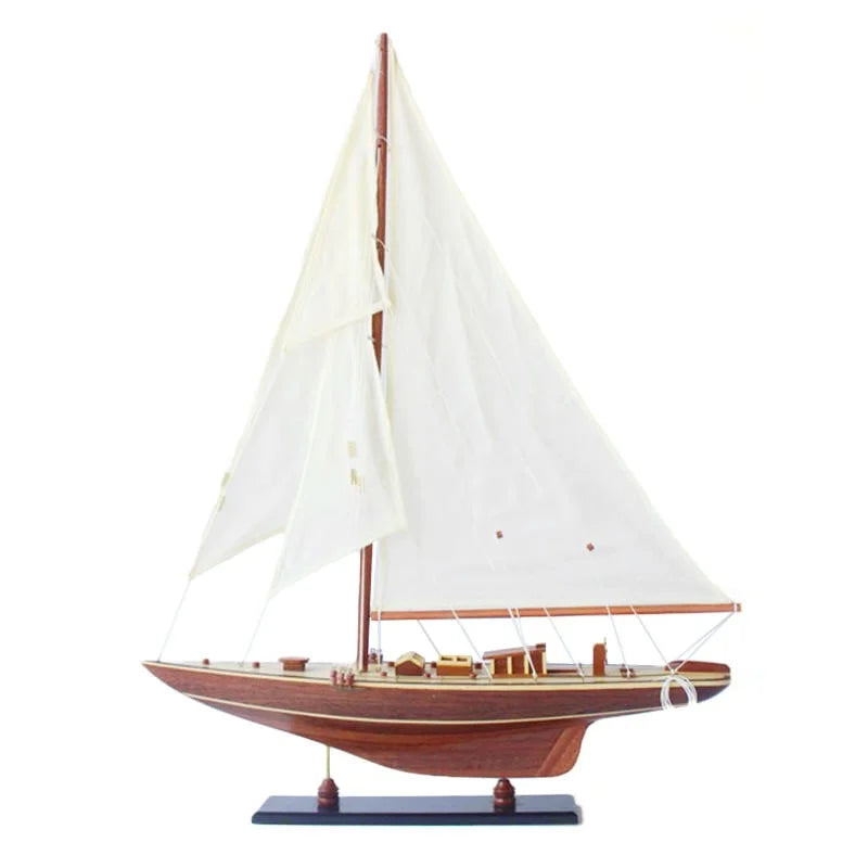 Shamrock Yacht 66cms Tall Handmade Model