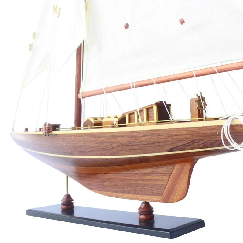 Shamrock Yacht 66cms Tall Handmade Model
