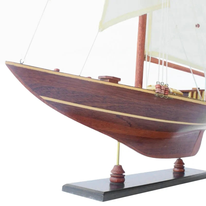 Shamrock Yacht 66cms Tall Handmade Model
