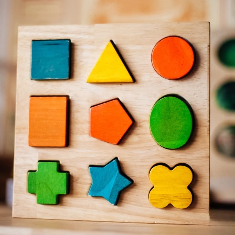 Shape Learning Activity Wooden Board