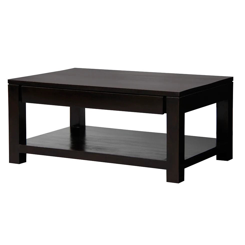 Showcase in Style 2 Drawer Coffee Table - Dark Brown