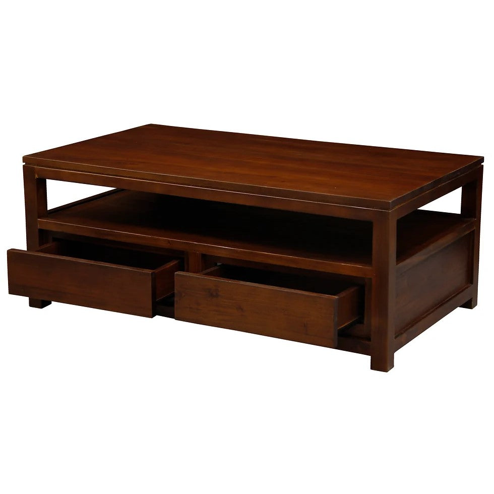 Showcase in Style 4 Drawer Coffee Table - Brown
