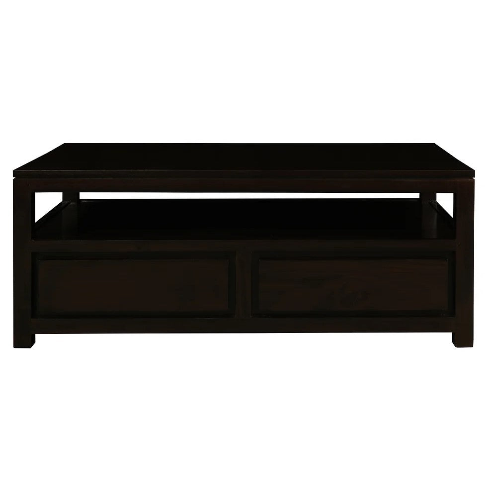 Showcase in Style 4 Drawer Coffee Table - Dark Brown