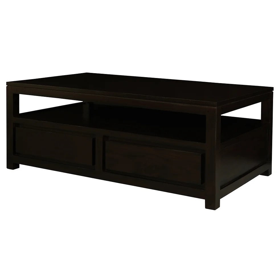 Showcase in Style 4 Drawer Coffee Table - Dark Brown