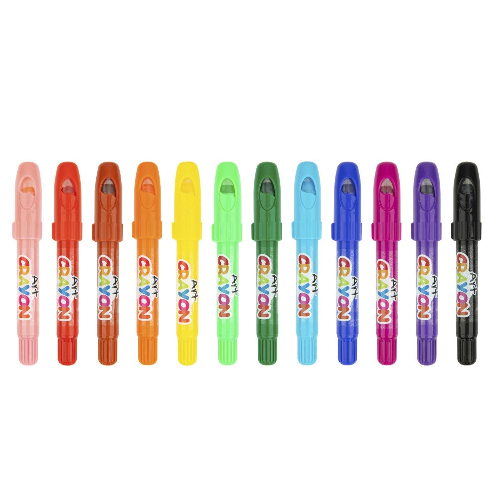 Silky 12 Colours Washable Crayons