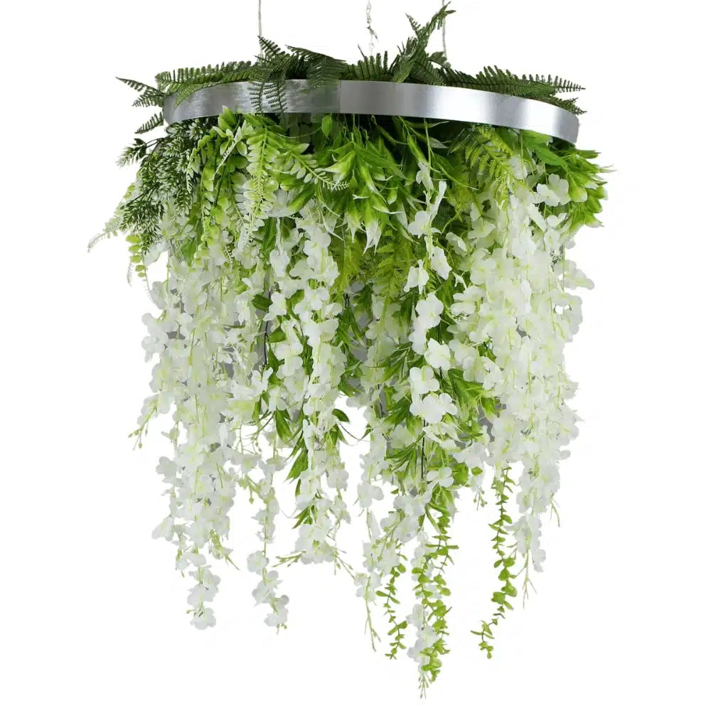 Silver Garden Artificial Hanging Wall Disc 60cms