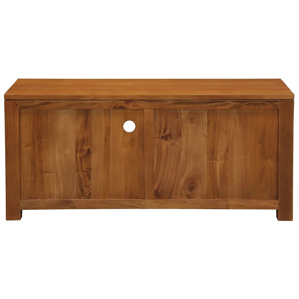 Simple Wooden 2-Drawer Entertainment Unit - Light Brown