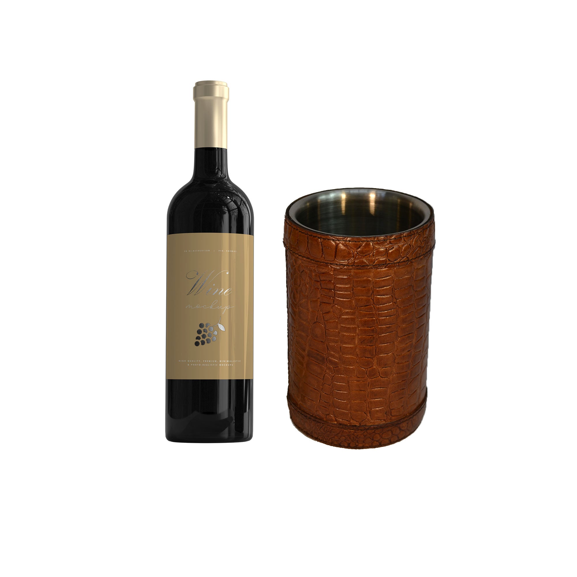 Single Leather Wine Bottle Chiller (Available In 3 Colors)