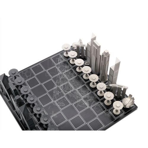 Skyline Chess Metal Singapore Edition Decor