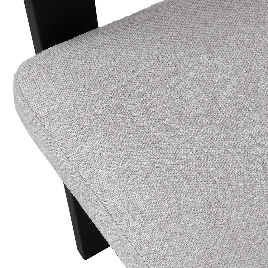 Sleek Black Dining Chair Set of 2 - Stone Beige