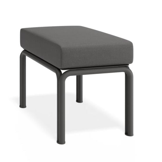 Sleek Charcoal Comfort 2-Seater Sofa - Granite Grey Cushions