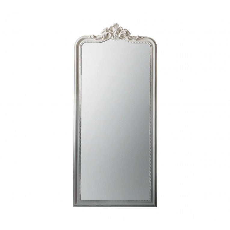 Streamlined Leaner Wall / Floor Mirror White