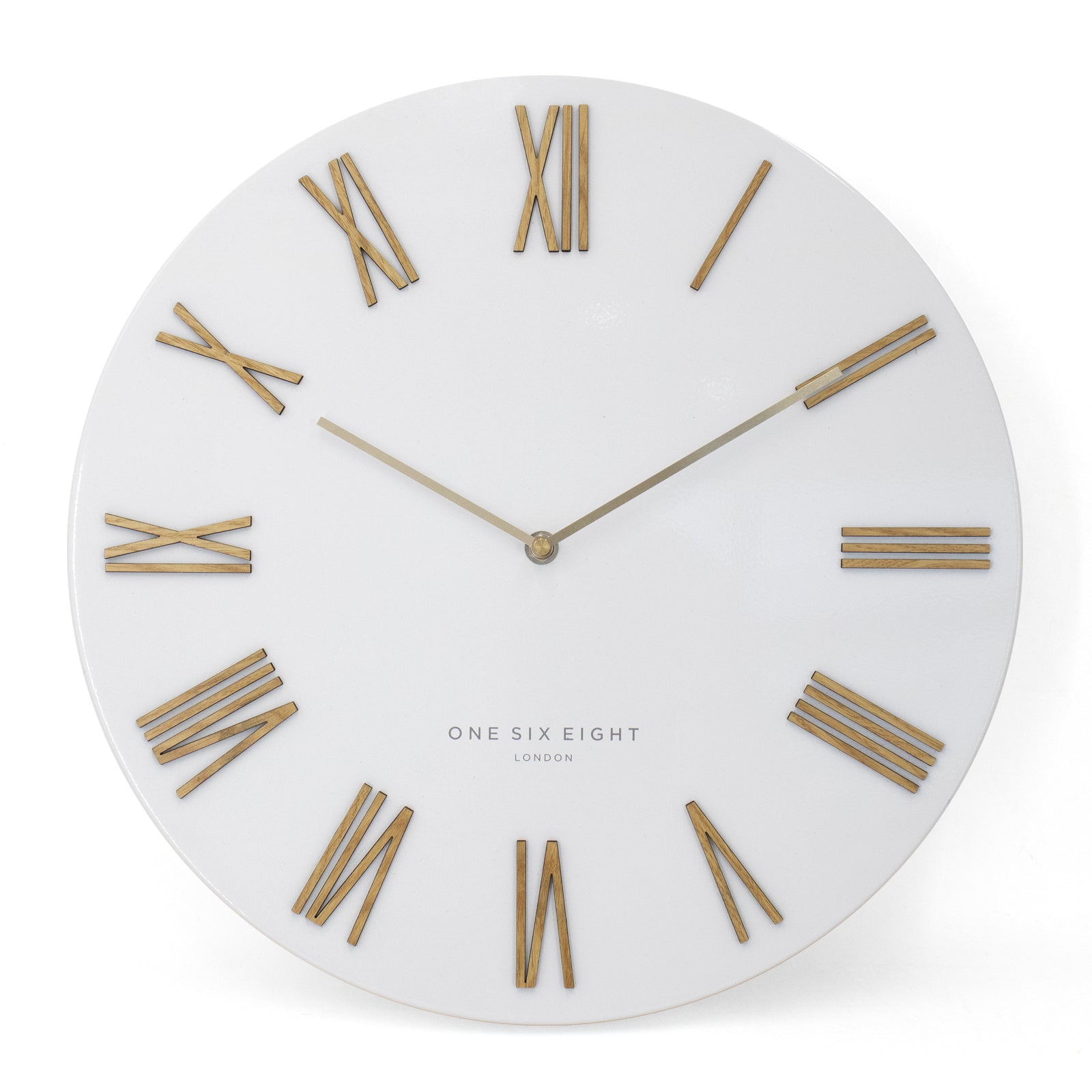 Sleek Industrial Style Frederick White Wall Clock - 40cms