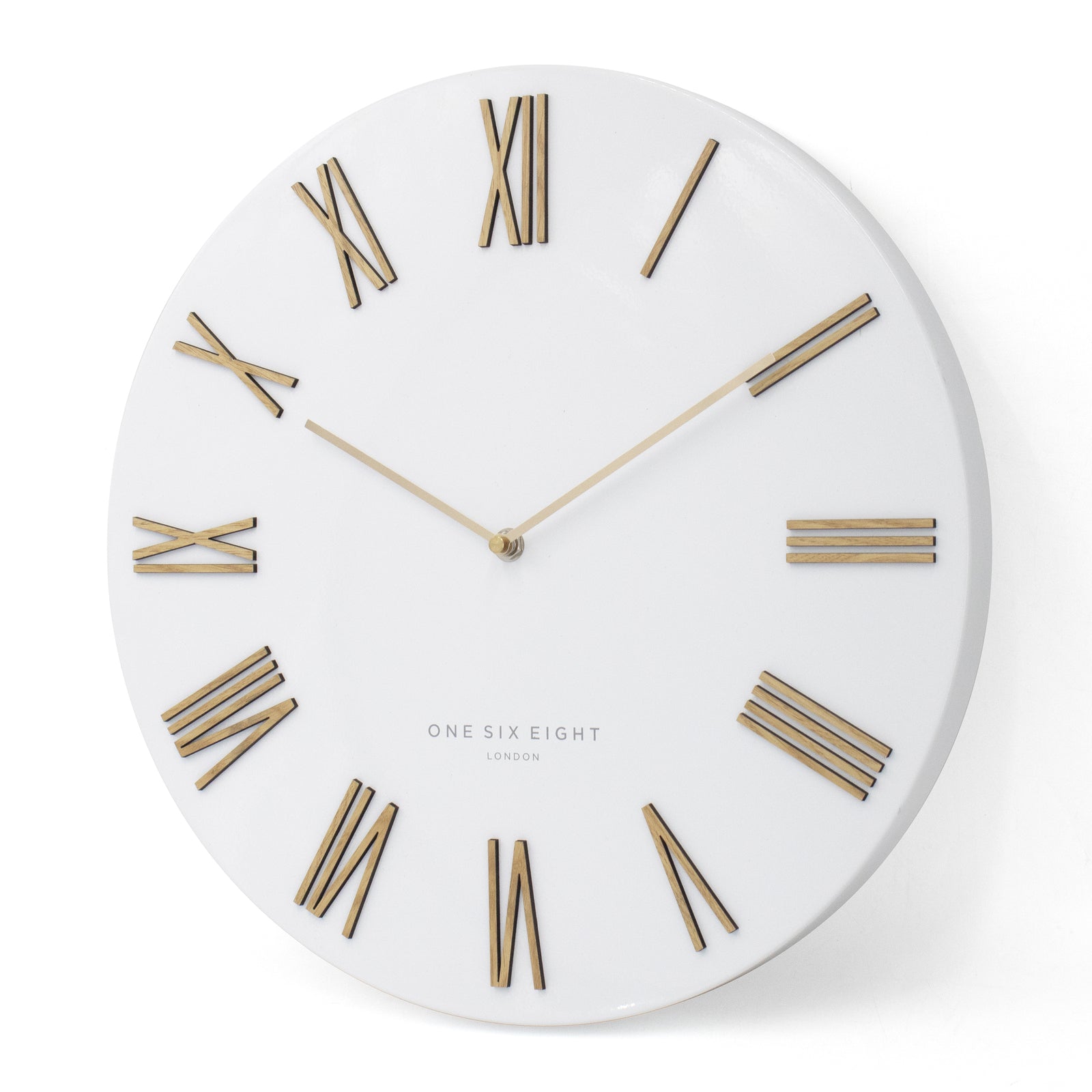 Sleek Industrial Style Frederick White Wall Clock - 40cms
