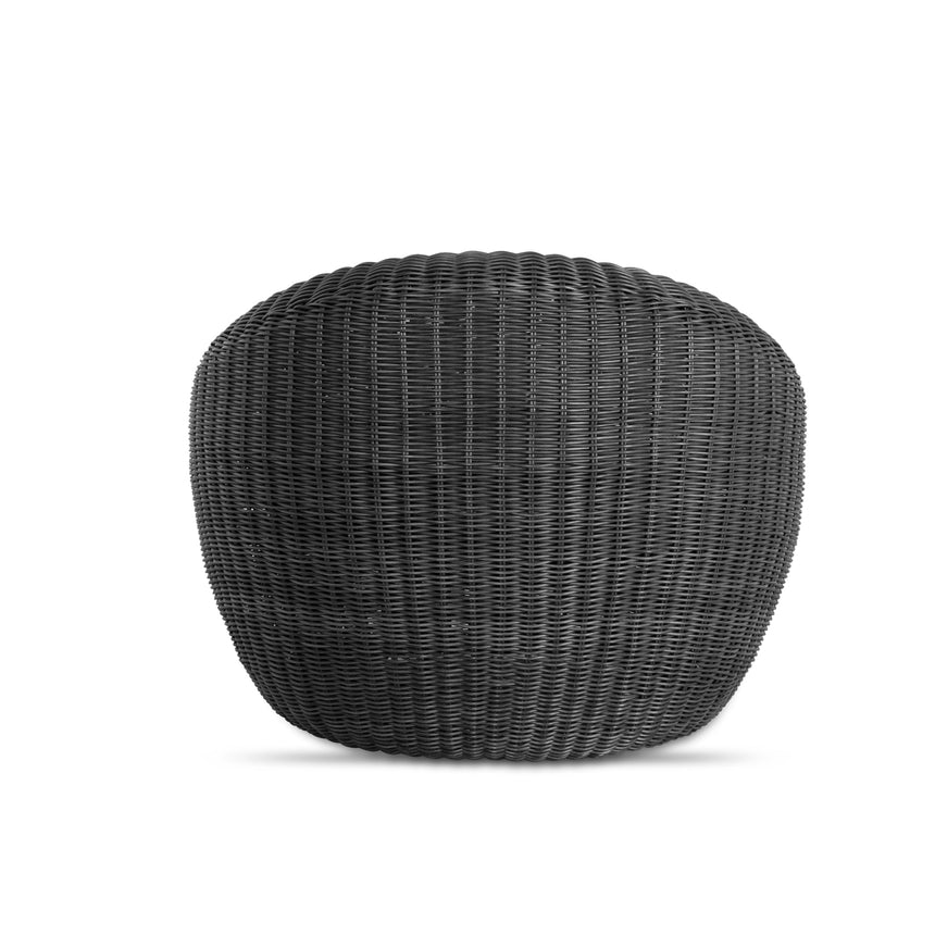 Sleek & Minimalist Design Rattan Lounge Chair - Black