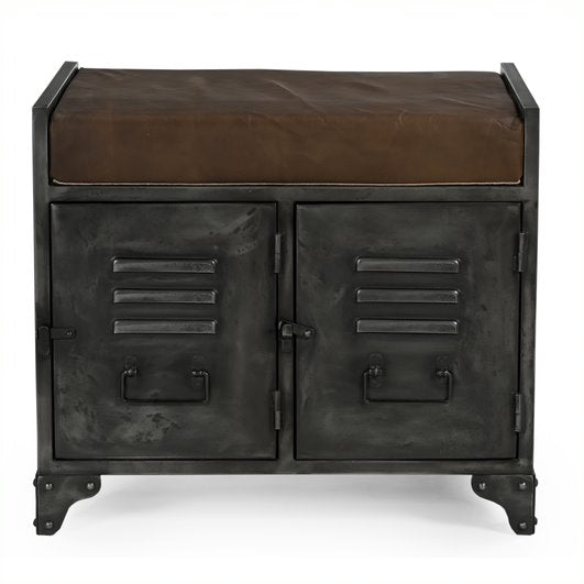 Small Hand-Made Locker Bench with Premium Leather