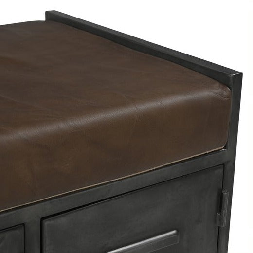 Small Hand-Made Locker Bench with Premium Leather