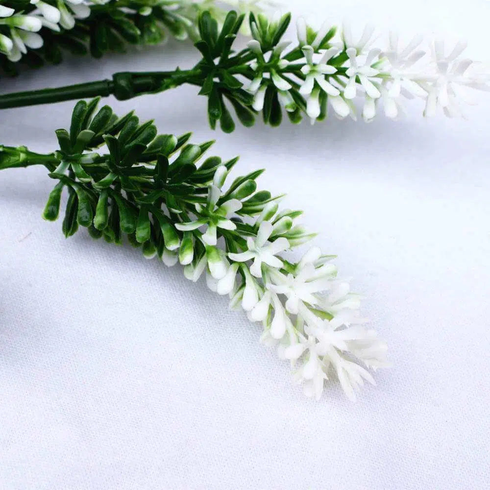Small White Artificial Lavender Stem 26cms