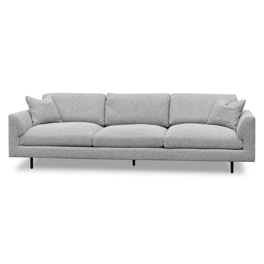 Snug Sophistication 4-Seater Fabric Sofa-Charcoal