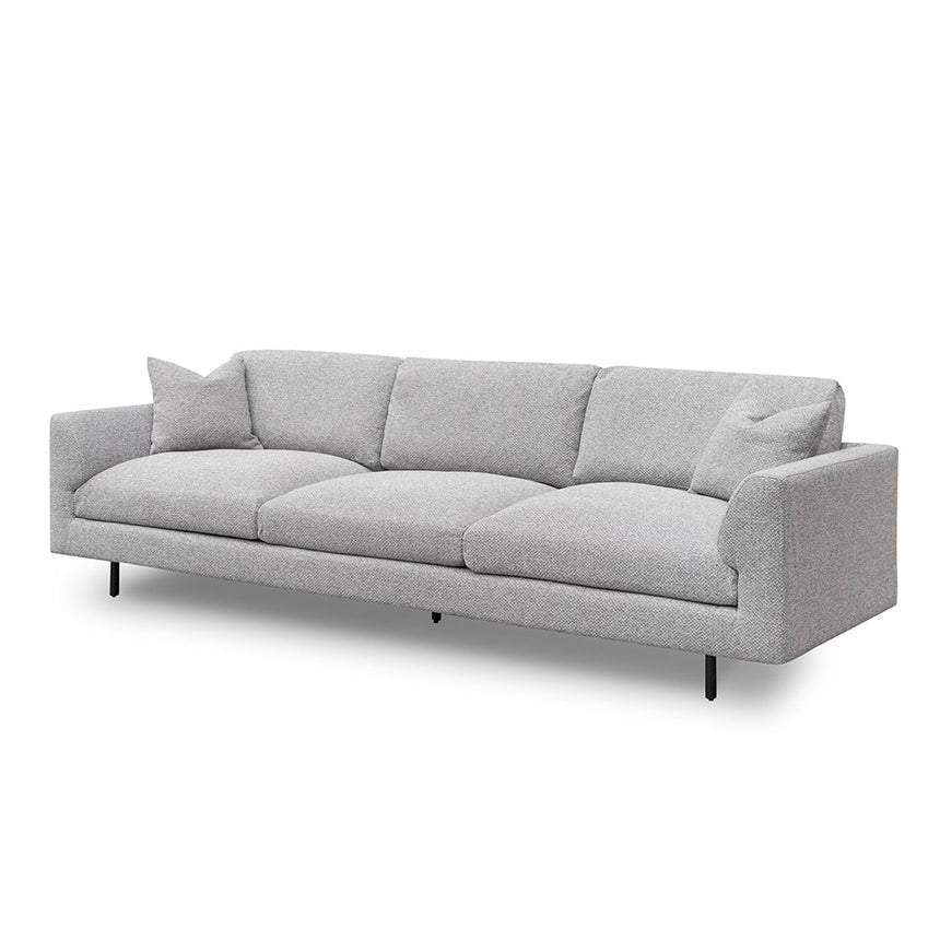 Snug Sophistication 4-Seater Fabric Sofa-Charcoal