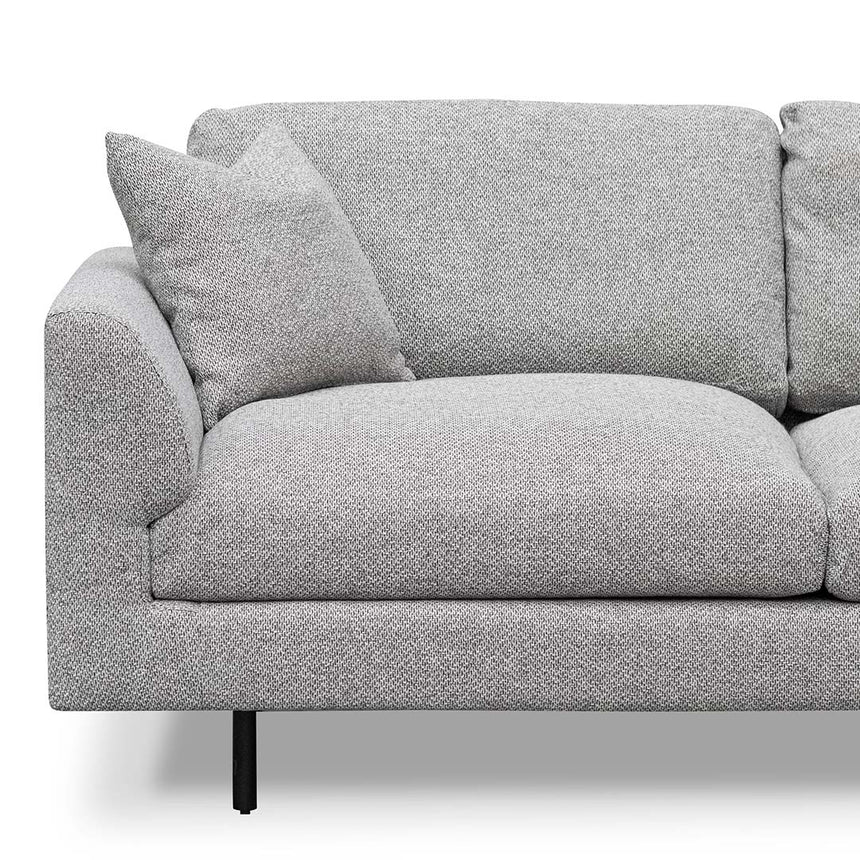 Snug Sophistication 4-Seater Fabric Sofa-Charcoal