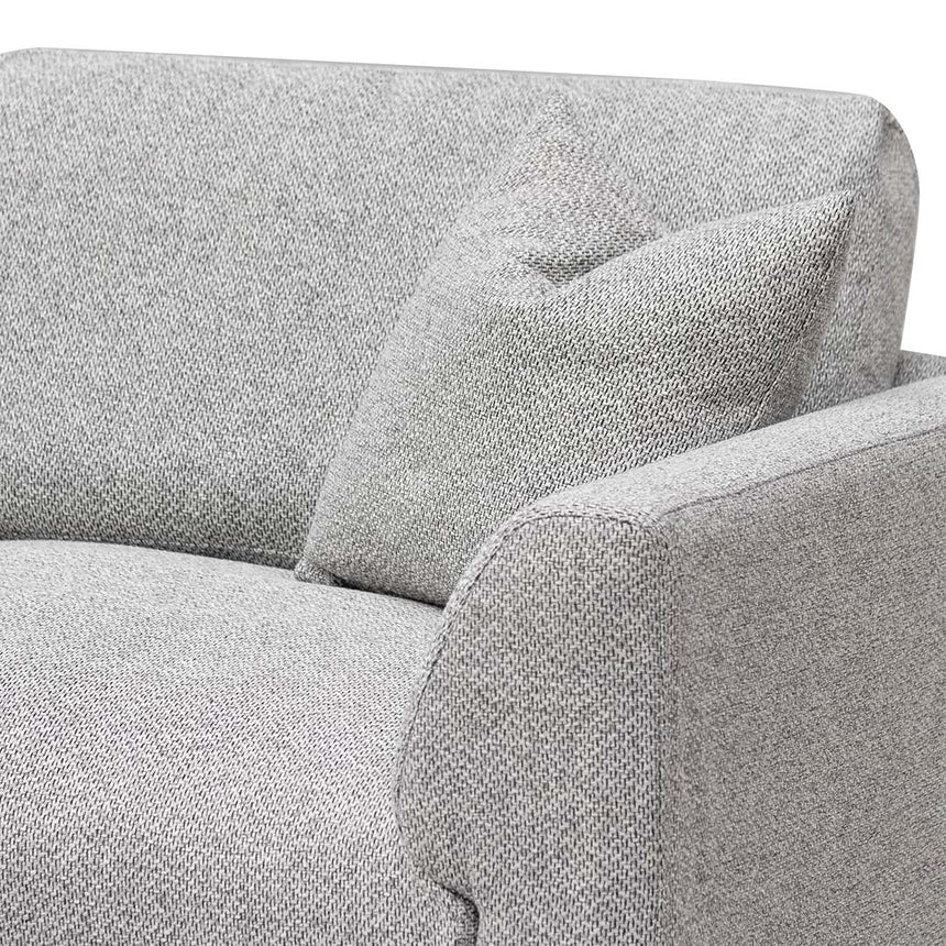 Snug Sophistication 4-Seater Fabric Sofa-Charcoal