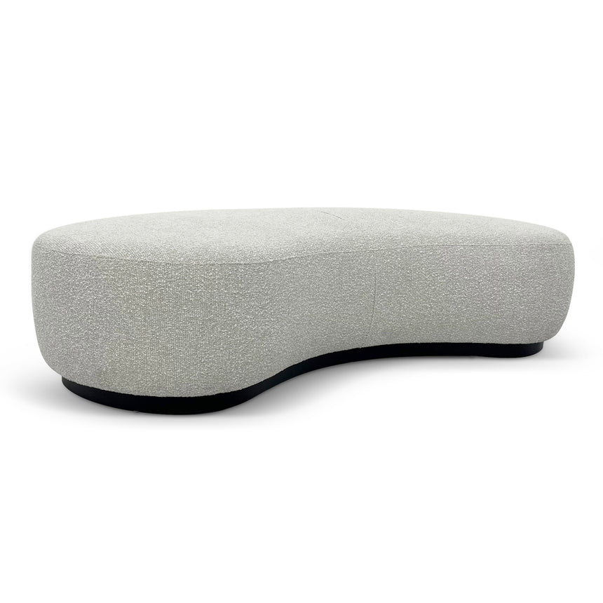 Soft Sophistication Boucle Long Ottoman - Pearl Grey