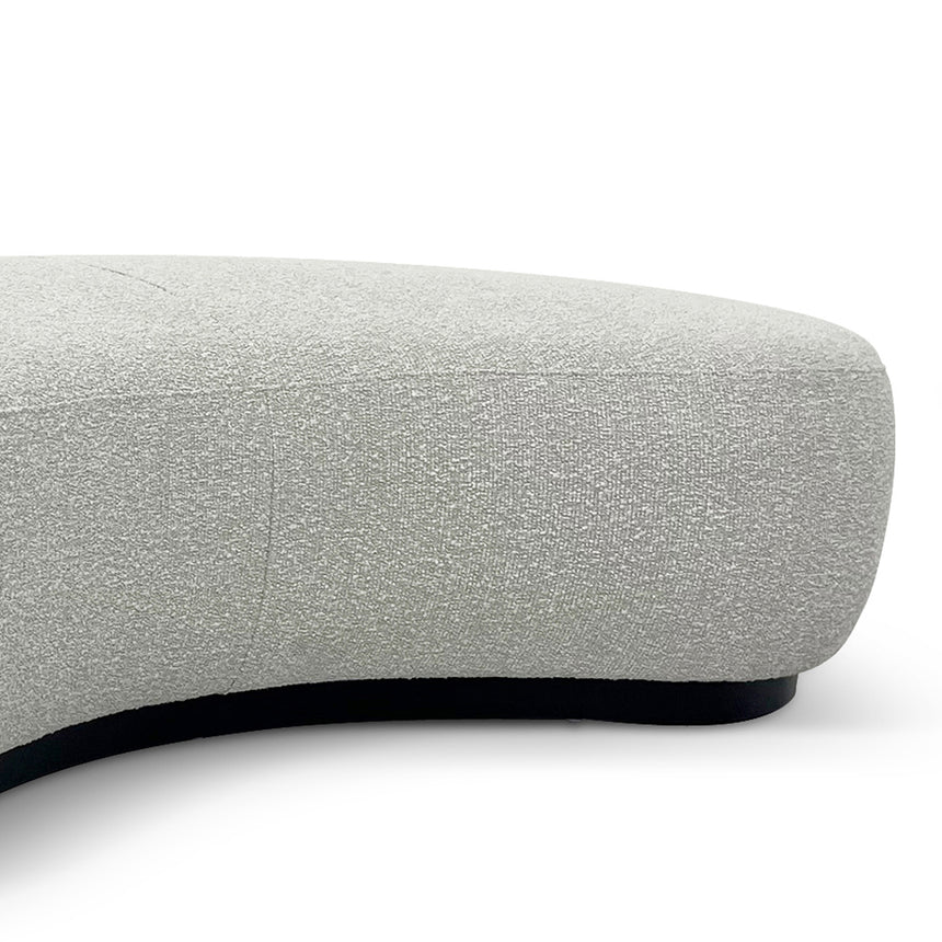 Soft Sophistication Boucle Long Ottoman - Pearl Grey