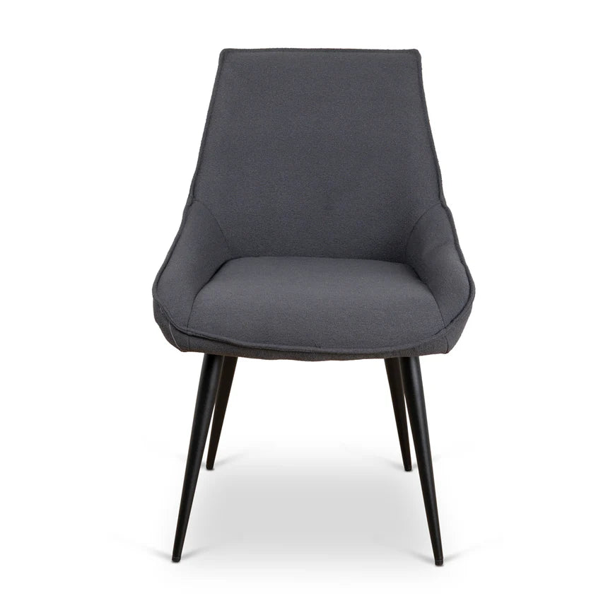 Soft Sophistication Fabric Dining Chair - Charcoal