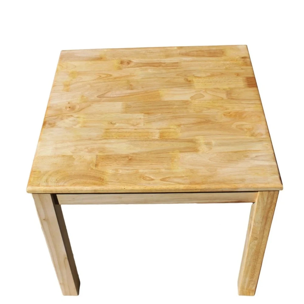 Solid Durable Timber Table with 2 Stacking Chairs