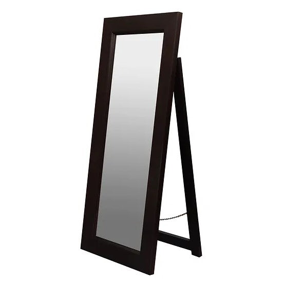Solid Mahogany Wooden Standing Mirror 65 x 150 cm - Dark Brown