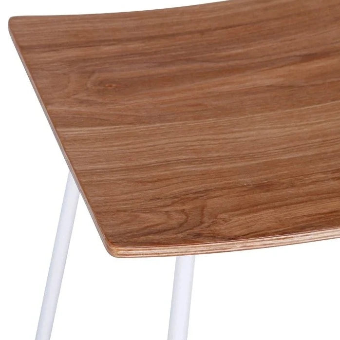 White Wood and Steel Symphony Bar Stool (Available in 3 Colors)