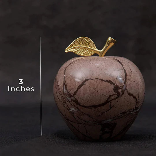 Solid Stone Hand-Carved Marble Paperweight - Brown