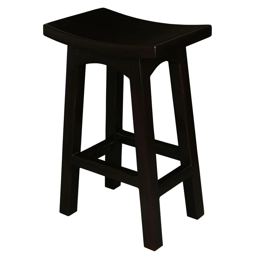 Solid Mahogany Timber Design Kitchen Counter Stool - Chocolate