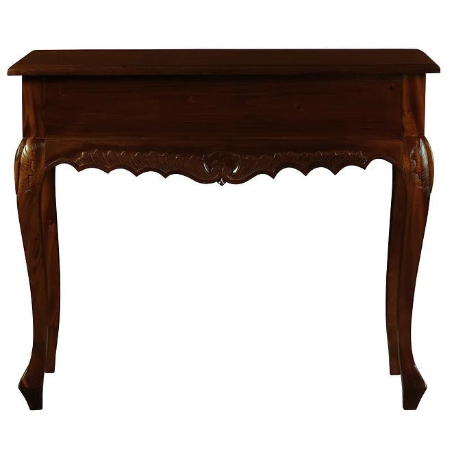 Sophisticated Style Carved 1 Drawer Sofa Table - Brown