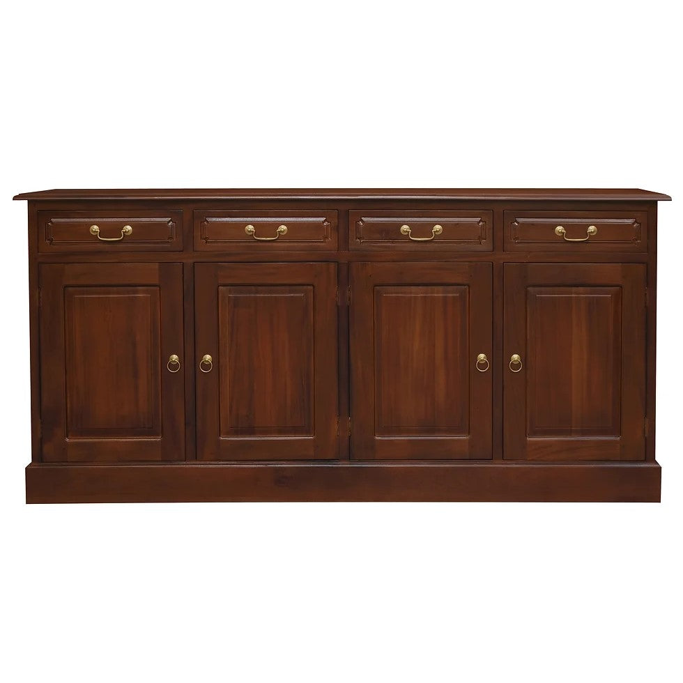 Spacious 4-Door 4-Drawer Storage Buffet - Brown