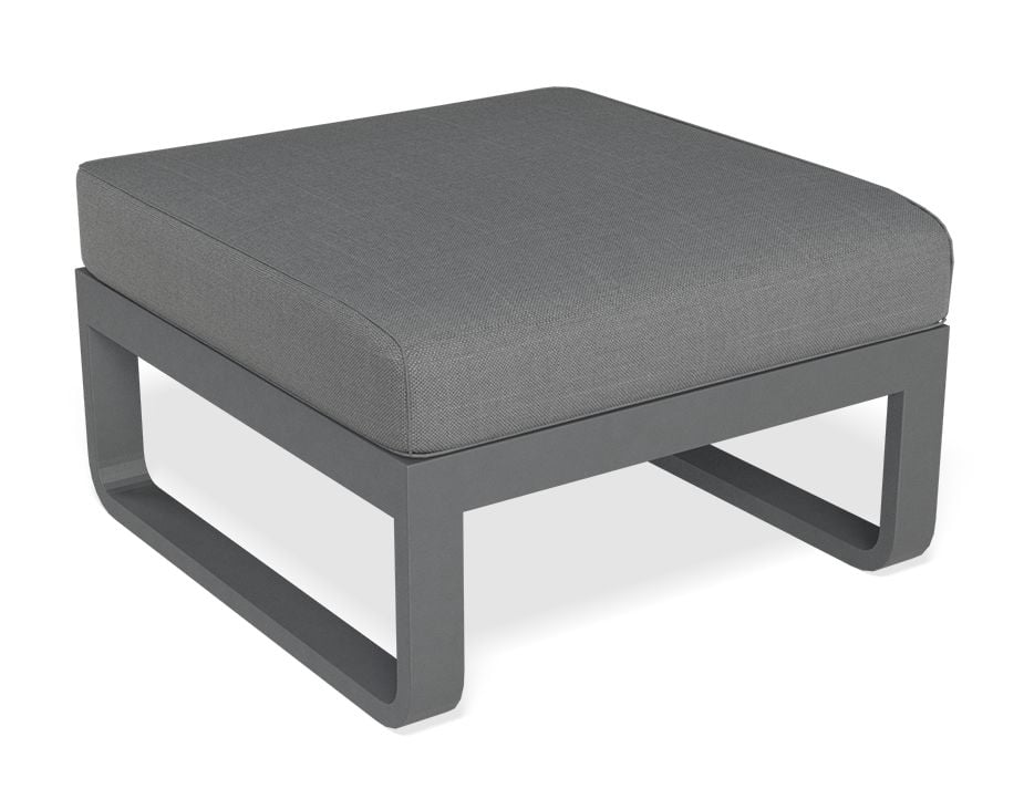 Square Elegant Fabric Ottoman (Available in 2 Colors)
