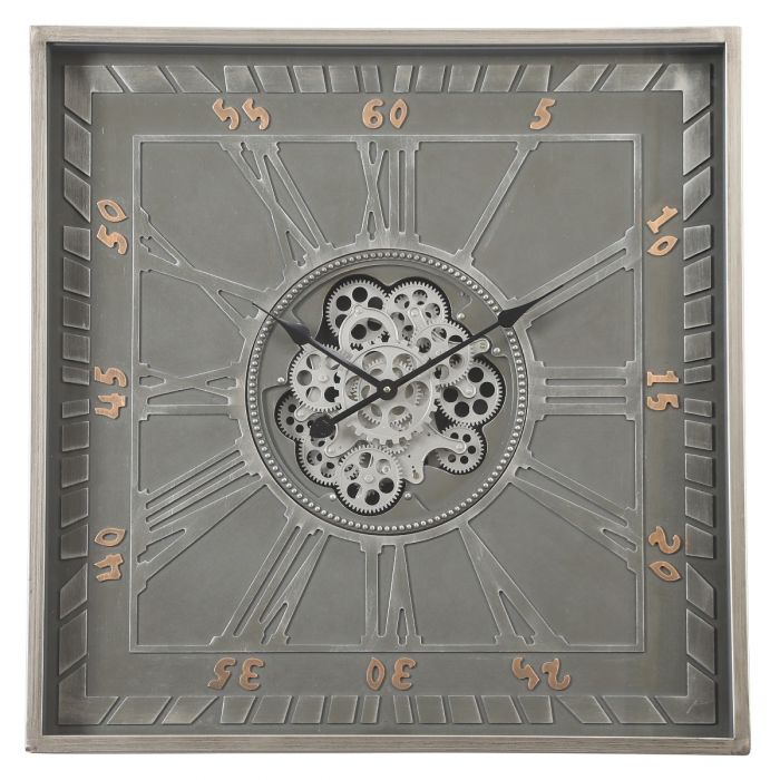 Square Gareth Exposed Gear Movement Wall Clock - 80cms