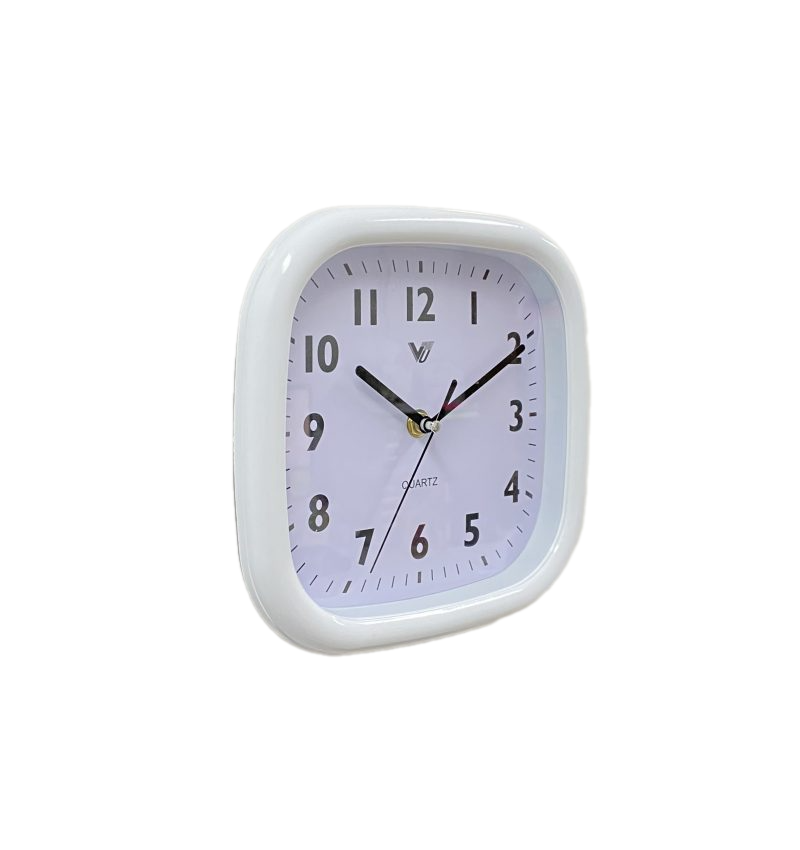 Square Kitchen Wall Clock 20cms - Available in 2 Colors