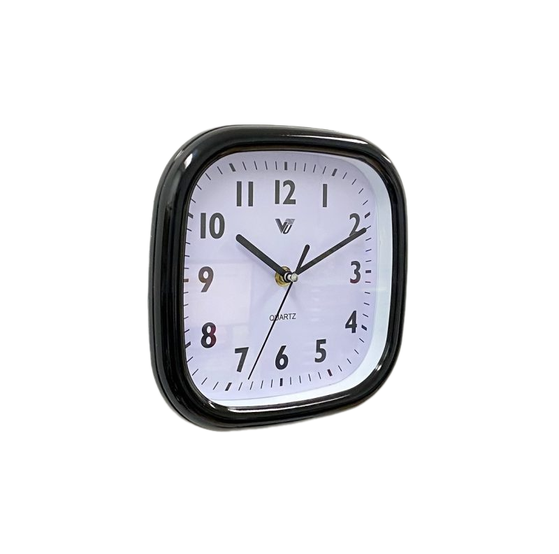 Square Kitchen Wall Clock 20cms - Available in 2 Colors