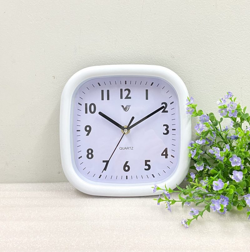 Square Kitchen Wall Clock 20cms - Available in 2 Colors