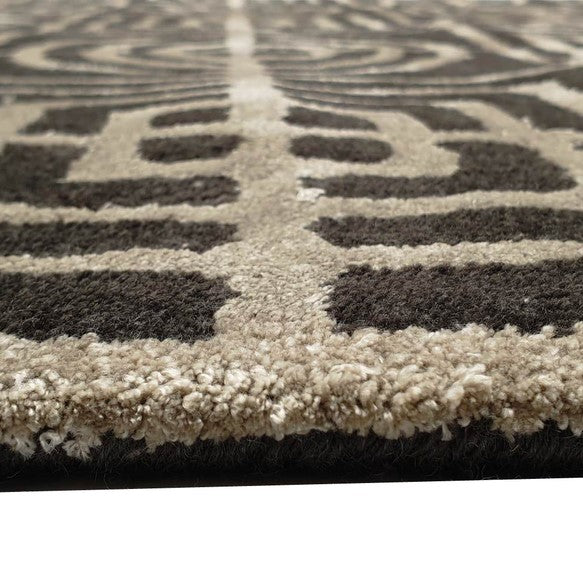 Square & Round Handmade Wool and Viscose Rug