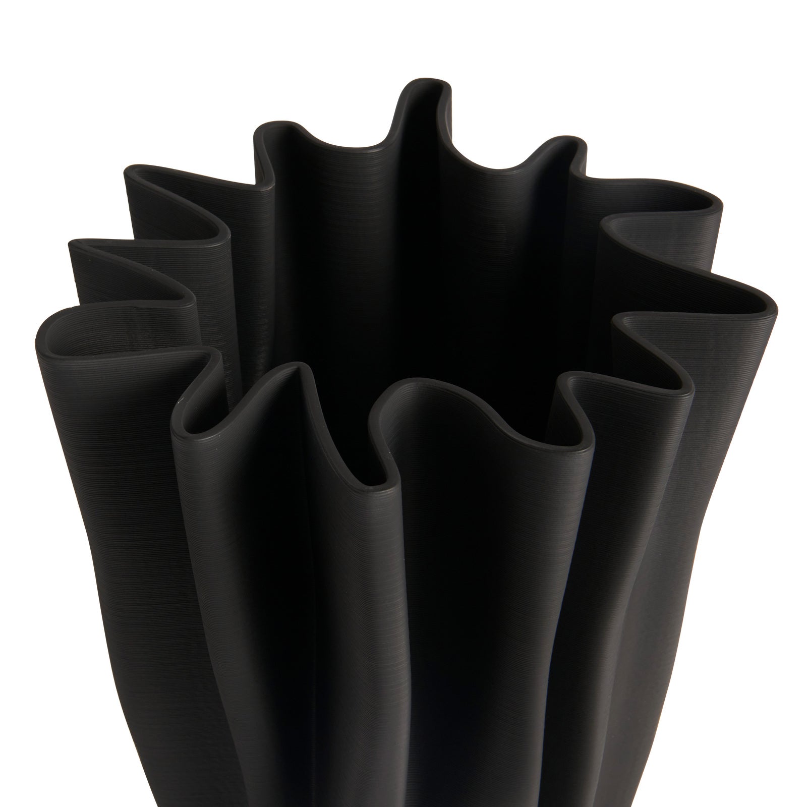 Stacey Matte Black Statement Vase - 38cms