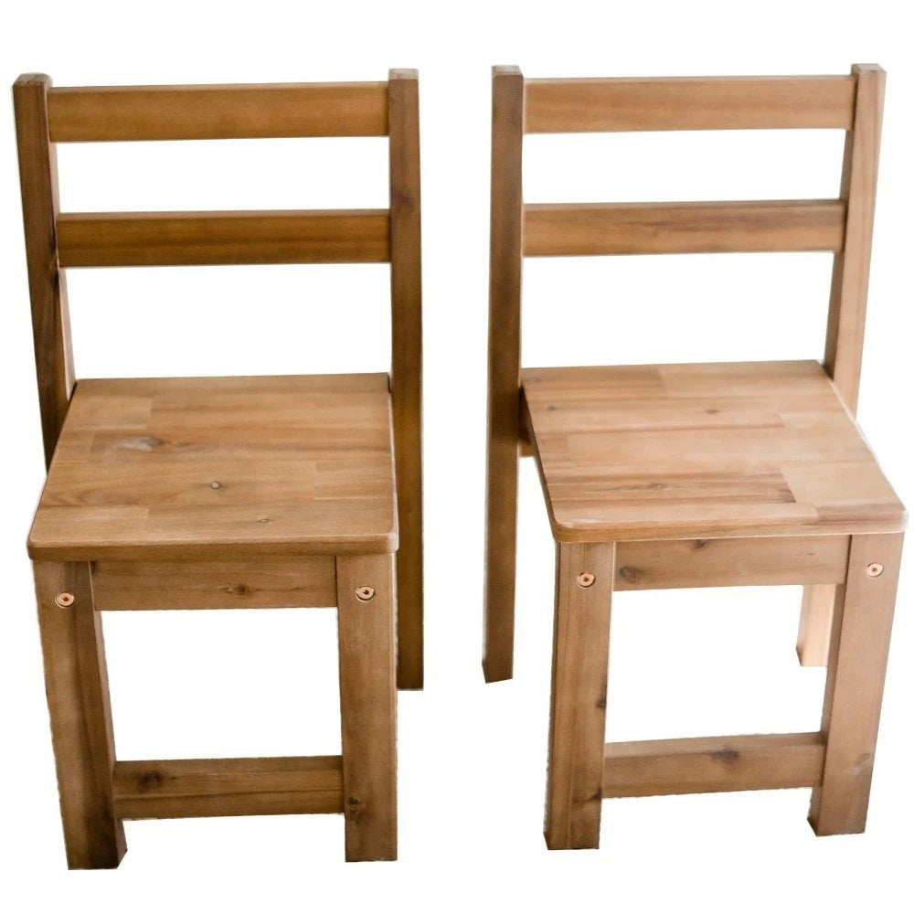 Stackable Acacia Standard Chairs - Set of 2