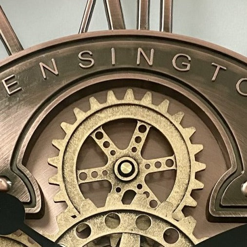 Stainless Frame Rotating Gears Clock 70cms - Available in 2 Colors