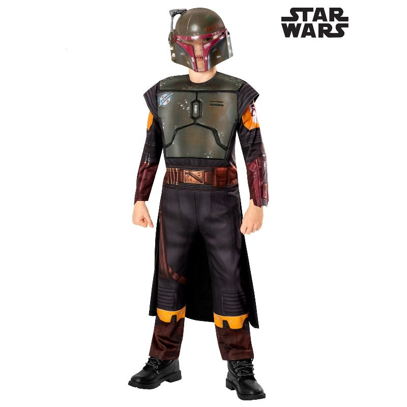 Star Wars Boba Fett Deluxe Boy's Costumes With Cape (Available in 2 Sizes)