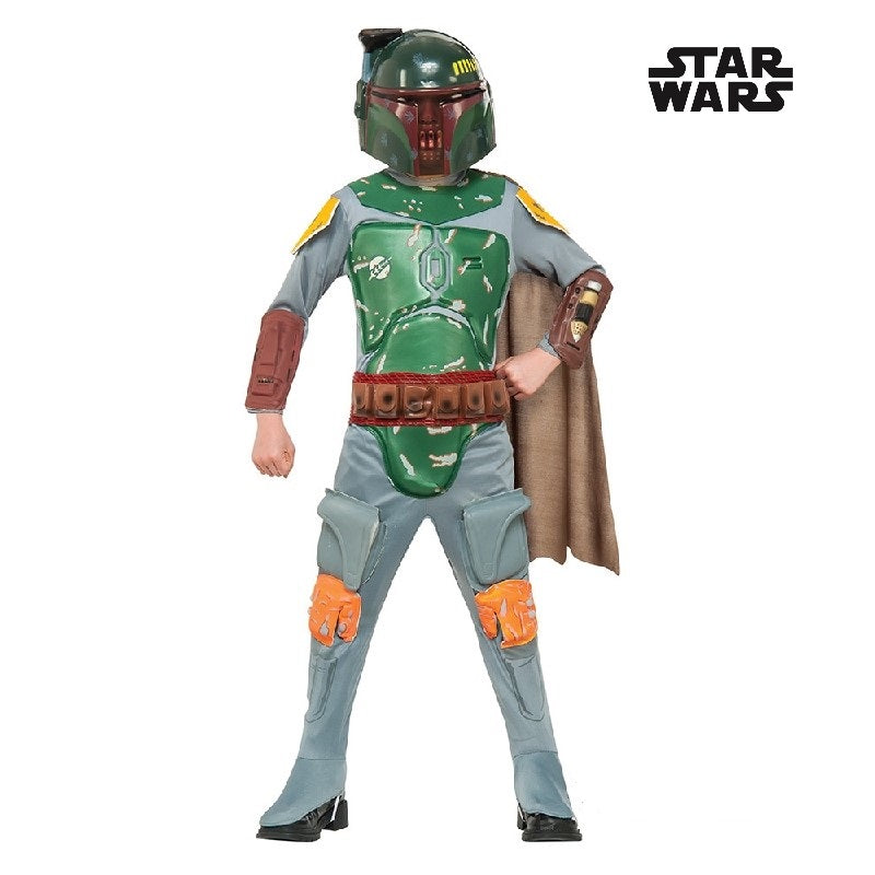 Star Wars Boba Fett Deluxe Boy's Costumes With Cape (Available in 3 Sizes)