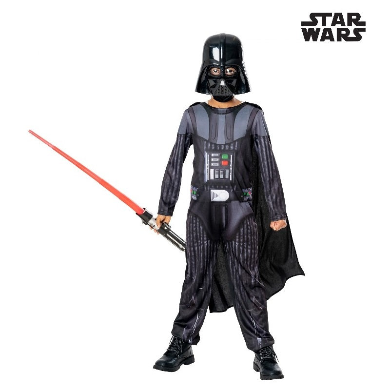 Star Wars Darth Vader Boy's Costumes With Lightsaber (Available in 3 Sizes)